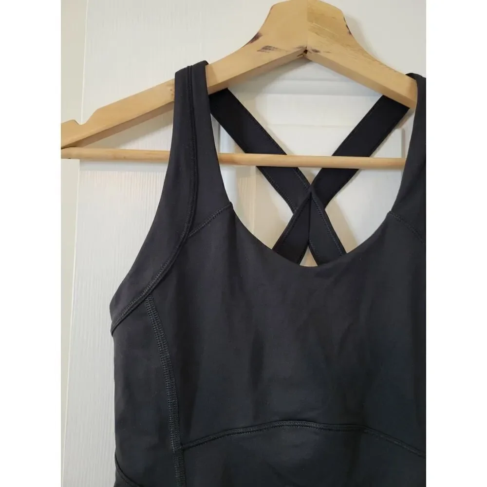 LULULEMON Tank Top Black Cross Strap Back size 4